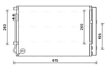 AVA HYUNDAI Радіатор кондиціонера (конденсатор) з осушувачем Dolaris IV, Veloster, Kia Rio III 10- AVA COOLING KAA5280D