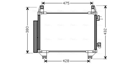 AVA TOYOTA Радіатор кондиціонера (конденсатор) з осушувачем YARIS 1.0, 1.3 10- AVA COOLING TO5665D