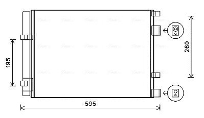 AVA HYUNDAI Радіатор кондиціонера (конденсатор) Solaris, i20 08-, Kia Rio III AVA COOLING HY5268D