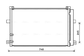 AVA VW Радіатор кондиціонера (конденсатор) з осушувачем AMAROK 2.0, 3.0 10- AVA COOLING VN5369D