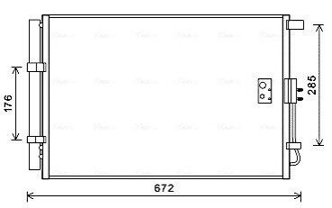 AVA KIA Радіатор кондиціонера (конденсатор) з осушувачем SOUL I 1.6 09- AVA COOLING KA5229D