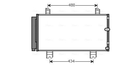 AVA LEXUS Радіатор кондиціонера (конденсатор) з осушувачем IS 250 06- AVA COOLING TO5572D