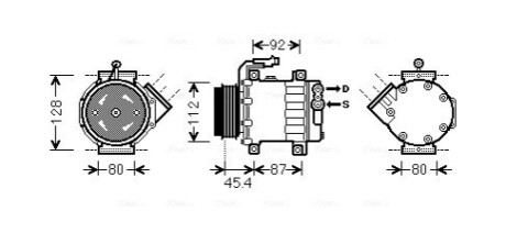 AVA CITROEN Компресор кондиціонера JUMPER II 3.0 06-, FIAT, PEUGEOT AVA COOLING FTAK366 (фото 1)