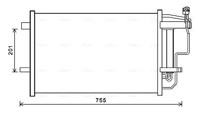 AVA MAZDA Радіатор кондиціонера (конденсатор) Mazda 3 1.6/2.2 08- AVA COOLING MZ5242D