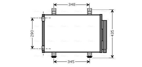 AVA SUZUKI Радіатор кондиціонера (конденсатор) Swift III, IV 05- AVA COOLING SZA5087D (фото 1)