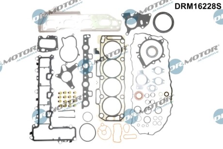 Комплект прокладок двигуна 59 елементiв DR MOTOR DRM16228S