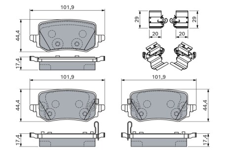 KLOCKI HAM. HYUNDAI TUCSON BOSCH 0986460161