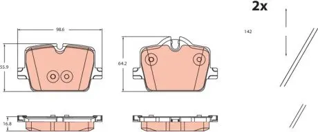 KLOCKI HAM. TRW GDB2487