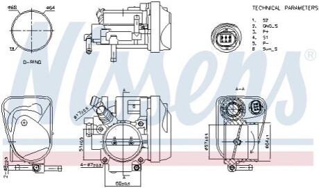 PRZEPUSTNICA OPEL ASTRA H 06- NISSENS 955115 (фото 1)