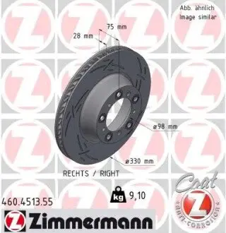 TARCZA HAM./TY┼ü/ /P/ PORSCHE 911 3.0 11- /BLACK Z/ ZIMMERMANN 460451355