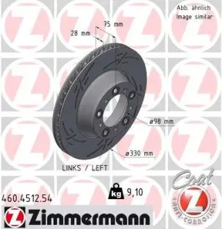 TARCZA HAM./TY┼ü/ /L/ PORSCHE 911 3.0 11- /BLACK Z/ ZIMMERMANN 460451254