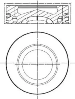 Поршень з кільцями VAG 79.75 1.6TDI 12- (MAHLE) MAHLE / KNECHT 028 PI 00140 001