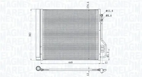 Конденсер кондиціонера MAGNETI MARELLI BC854