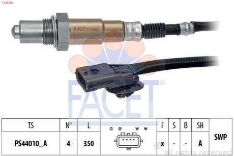 Датчик кислорода Megane III (08-16)/Scenic III (09-16) 1.2 Tce/1.4 Tce/2.0 Tce (FACET 108310