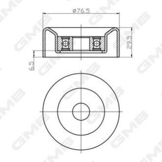 FORD Ролик Mondeo 1,8TDCi 08-, Focus 1,8TDCi 04-. GMB GTC0920