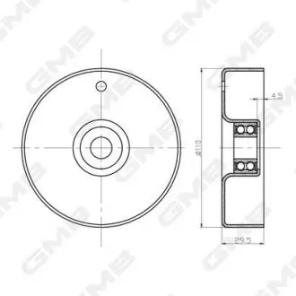 DB Ролик натяж. M111 W124/201/210 LT 97- GMB GTC0400