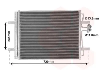 Конденсор кондиціонера VW E-GOLF (2013) Van Wezel 58015701