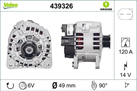 Генератор Valeo 439326 (фото 1)