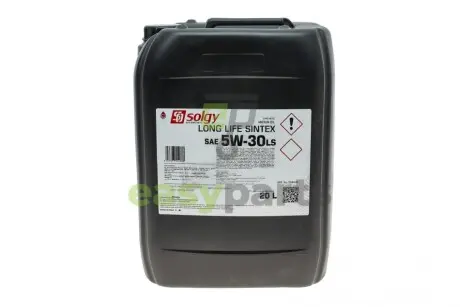Олива 5W30 LONG LIFE SINTEX LS (20L) (MAN M3477/MB 235.28/Volvo VDS-4/VDS-3/RENAULT RLD-3/RLD-4) Solgy 504046