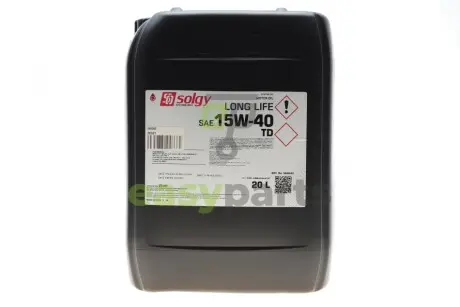 Олива 15W40 LONG LIFE TD (20L) (MB 228.3/CUMMINS CES 20078/DEUTZ DQC IV 10/CAT ECF-2) Solgy 504042