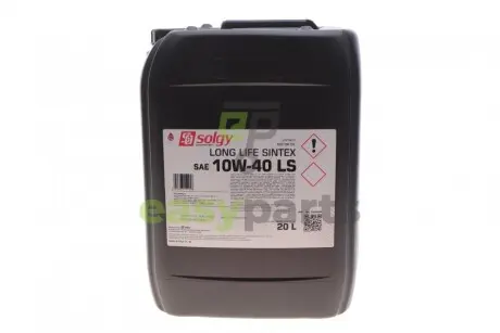 Фото 1 - олива 10W40 LONG LIFE SINTEX LS (20L) (MB 228.51/MB 228.31/ACEA E4/E6/E7/E9) Solgy 504038 Олива 10W40 LONG LIFE SINTEX LS (20L) (MB 228.51/MB 228.31/ACEA E4/E6/E7/E9) Solgy 504038 (фото 1)