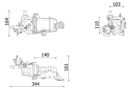 WYMIENNIK CIEPЈA R 1.6DCI BITURBO MAHLE / KNECHT CE49000P