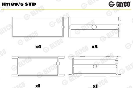 Автозапчасть Glyco H11895STD