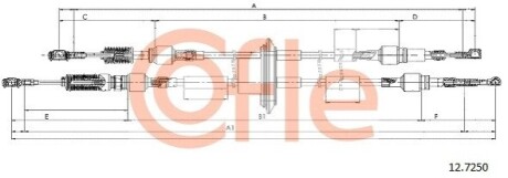 Linka zmiany biegów F500 PANDA COFLE 92127250