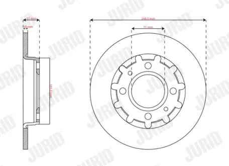 TARCZA HAM./TY┼ü/ PEUGEOT 208 II 19- Jurid 563364JC