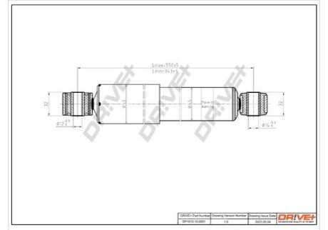 Drive+ Амортизатор (передній) Citroen Nemo/Peugeot Bipper 08- (R) (Газ) DR!VE+ DP1610.10.0091