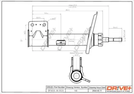 Drive+ Амортизатор (передній) C4PICASSO/GRAND PICASSO-BERLINGO-PARTNER DR!VE+ DP1610.10.0124