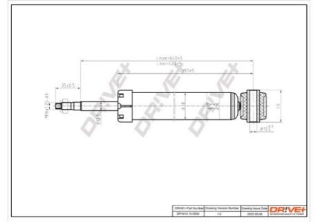 Drive+ Амортизатор (задній) VW Golf IV 1.4-1.9 TDI/GTI/FSI 97-05 (Газ) DR!VE+ DP1610.10.0050