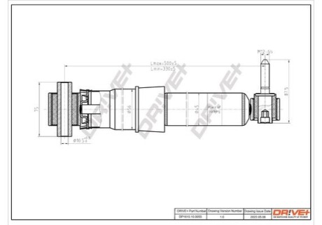 Drive+ Амортизатор (задній) Renault Grand Scenic III 09- (Газ) DR!VE+ DP1610.10.0055