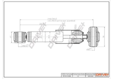 Drive+ Амортизатор (задній) MB A-class (W168) 97-04 (Газ) DR!VE+ DP1610.10.0098