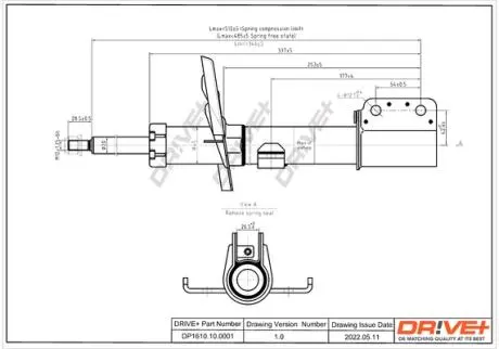 Drive+ Амортизатор (передній) Renault Clio III 05- (GAS) DR!VE+ DP1610.10.0115