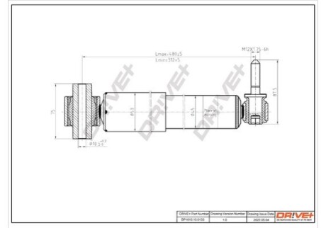 Drive+ Амортизатор (задній) Renault Megane II 02- (Газ) DR!VE+ DP1610.10.0133