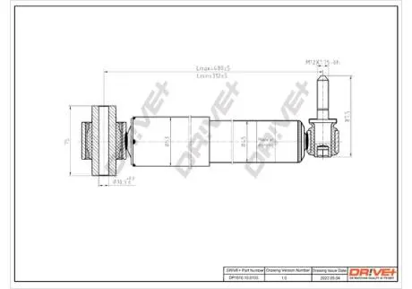 Drive+ Амортизатор (задній) Renault Megane II 02- (Газ) DR!VE+ DP1610.10.0133