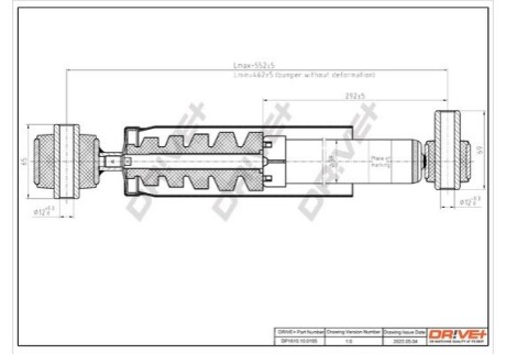 Drive+ Амортизатор (задній) Renault Laguna II 01- (Газ) DR!VE+ DP1610.10.0195