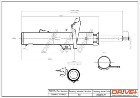 Drive+ Амортизатор (передній) Ford Focus 03- (L) (Газ) DR!VE+ DP1610.10.0047