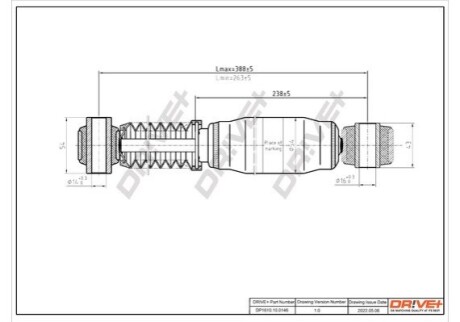 Drive+ Амортизатор (задній) C4 PICASSO/DS5-5008-DS5 DR!VE+ DP1610.10.0146