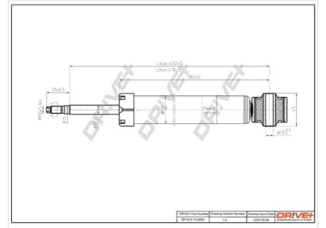 Drive+ Амортизатор (задній) Skoda Fabia 99-07 (Газ) DR!VE+ DP1610.10.0059