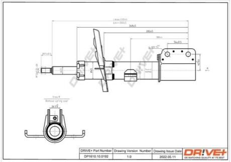 Drive+ Амортизатор (передній) RENAULT CAPTUR 6.13- DR!VE+ DP1610.10.0192