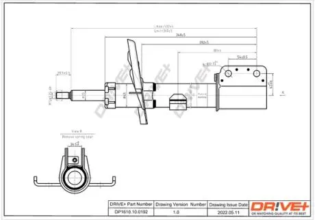 Drive+ Амортизатор (передній) RENAULT CAPTUR 6.13- DR!VE+ DP1610.10.0192