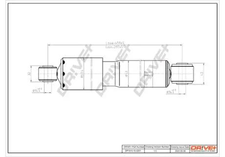 Фото drive+ Амортизатор (задній) Fiat Doblo 01-05 (ГАЗ) DR!VE+ DP1610.10.0201 Drive+ Амортизатор (задній) Fiat Doblo 01-05 (ГАЗ) DR!VE+ DP1610.10.0201