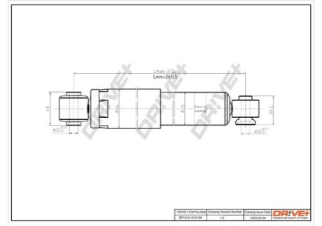 Drive+ Амортизатор (задній) RIO 3-ACCENT 4 / I20 DR!VE+ DP1610.10.0196