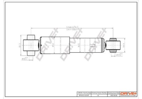 Drive+ Амортизатор (задній) Nissan Qashqai 08-13 DR!VE+ DP1610.10.0197