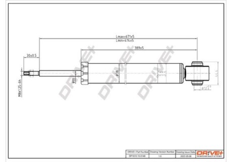 Drive+ Амортизатор (задній) Ford Fiesta 01-08 DR!VE+ DP1610.10.0148