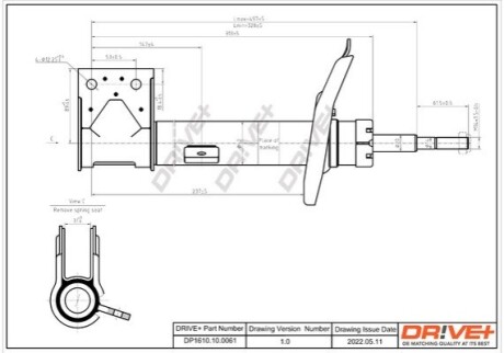 Drive+ Амортизатор (передній) C4/DS4-DS4 DR!VE+ DP1610.10.0061 (фото 1)