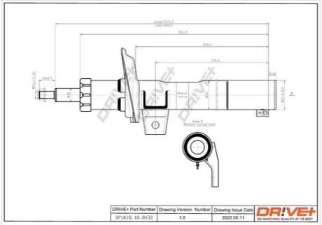 Drive+ Амортизатор (передній) TIGUAN-Q3 DR!VE+ DP1610.10.0152 (фото 1)