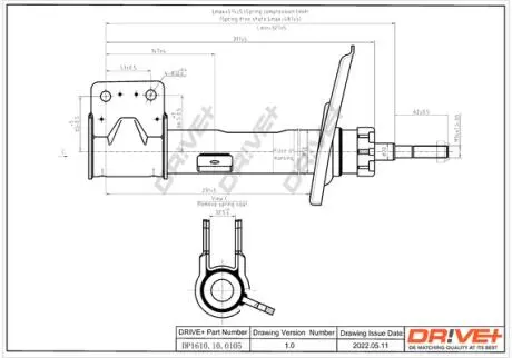 Фото drive+ Амортизатор (передній) 308 DR!VE+ DP1610.10.0105 Drive+ Амортизатор (передній) 308 DR!VE+ DP1610.10.0105